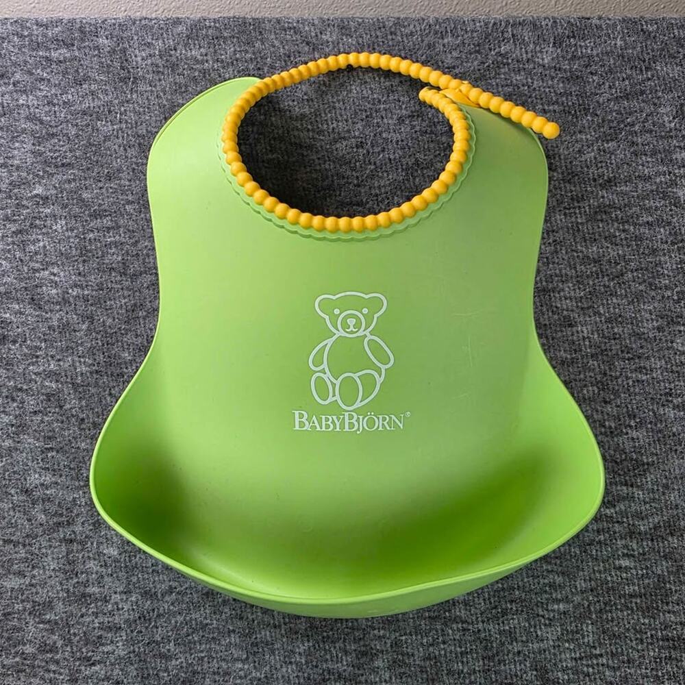 BabyBjörn Silicone Bib Green Yellow